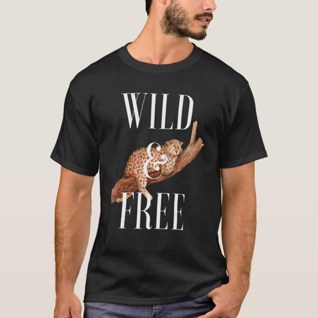T-shirt Wild and Free Cheetah  Attitude Southern Sacred Bi (Devant)