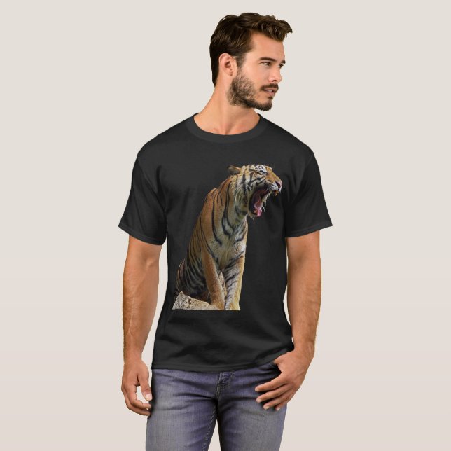 T-shirt Wild Animals Nature Roaring Tiger Shirt (Devant entier)