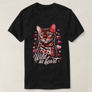 T-shirt Wild at Heart - Bengale Chat Love Tee