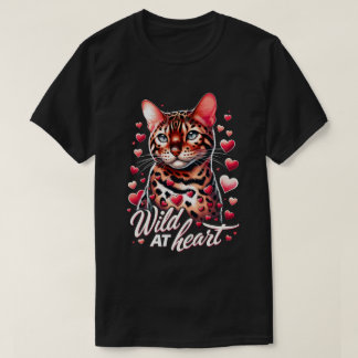 T-shirt Wild at Heart - Bengale Chat Love Tee