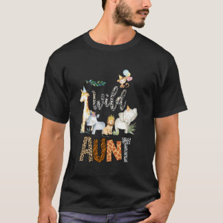 T-shirt Wild Aunt Zoo Born Wild 2e anniversaire Safari Jun