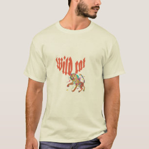 T-shirt "Wild Cat" Rainbow Leopard