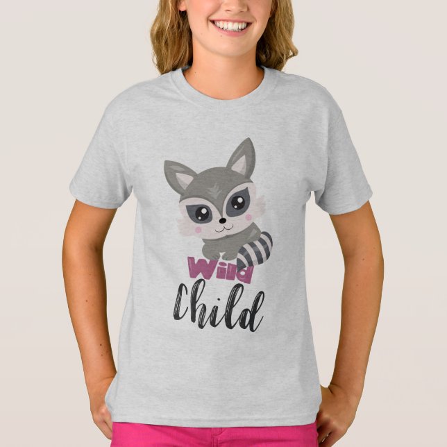 T-shirt Wild Child Girls' Hanes TAGLESS® (Devant)