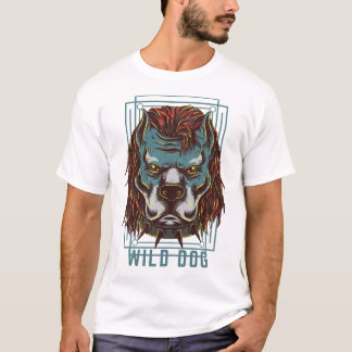 T-shirt Wild Dog Head
