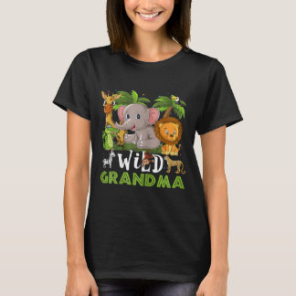 T-shirt Wild Grandma Jungle Safari Zoo Thème