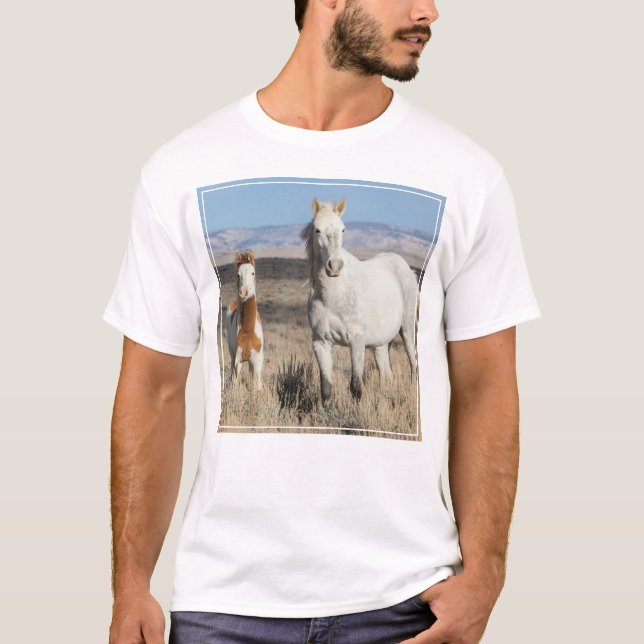 T-shirt Wild Horses at Home in the Sandwash Basin (Devant)