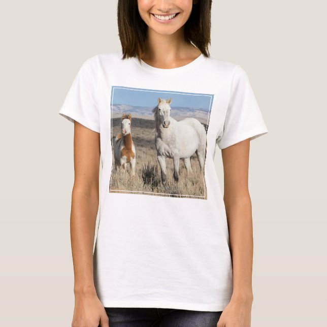 T-shirt Wild Horses at Home in the Sandwash Basin (Devant)