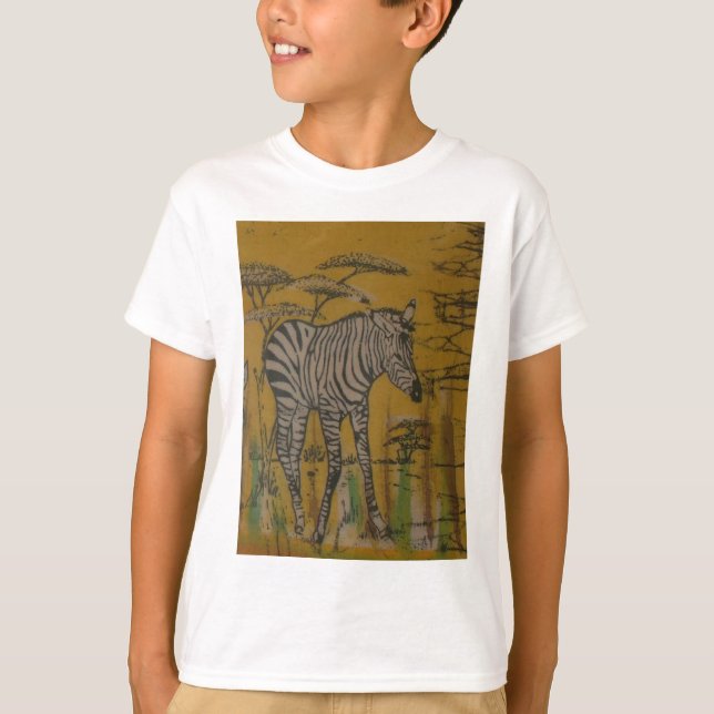 T-shirt Wild Life Kenya African Safari Zebra.png (Devant)