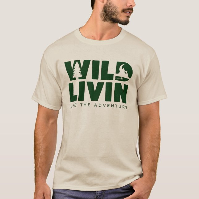T-shirt Wild Livin - Vivez l'aventure (Devant)