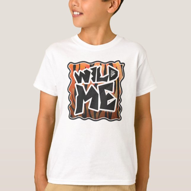 T-shirt Wild Me Tiger Hot orange et noir (Devant)