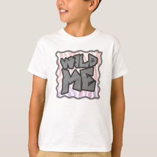 T-shirt Wild Me Zebra rose et blanc
