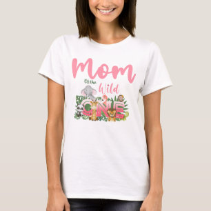 T-shirt Wild Mom Jungle Safari Animaux Famille Corresponda