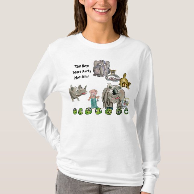 T-shirt Wild New Years Fête Animaux (Devant)