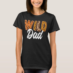 T-shirt Wild One Papa Two Wild Family Birthday Zoo Animal