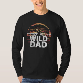 T-shirt Wild Papa Zoo Born Wild Birthday Safari Jungle Wil