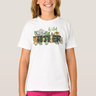 T-shirt Wild Sister Safari Jungle Anniversaire Famille