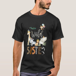T-shirt Wild Sister Zoo Born Wild 2e anniversaire Safari J