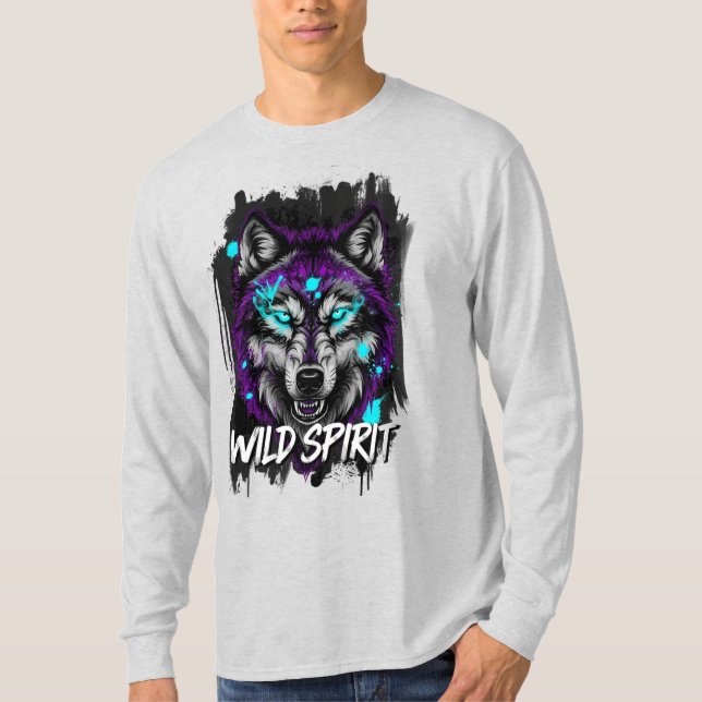 T-shirt Wild Spirit – Urban Wolf Tee (Devant)