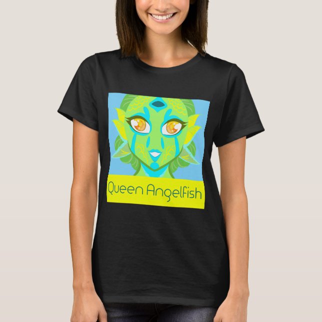 T-shirt Wild Thing : Poisson-ange royal (Devant)