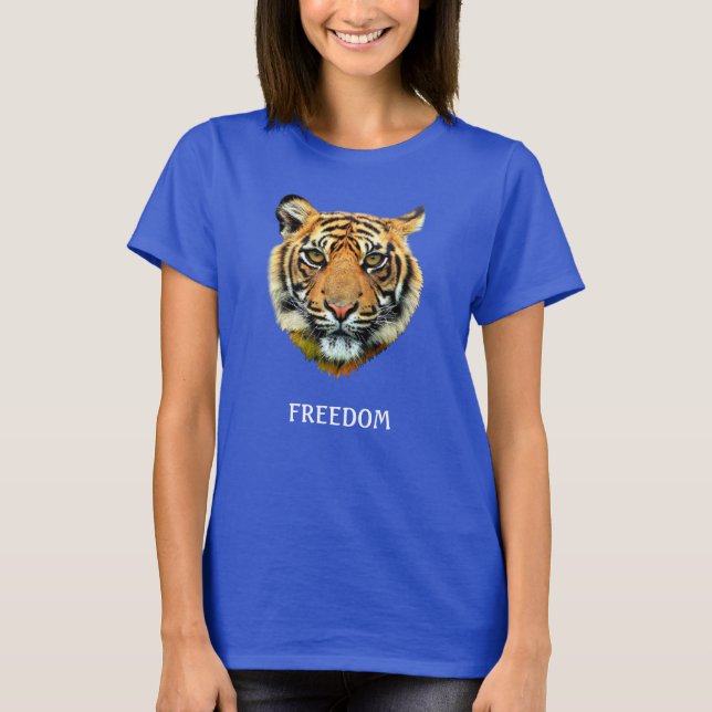 T-shirt Wild Tiger Face & Calligraphie (Devant)