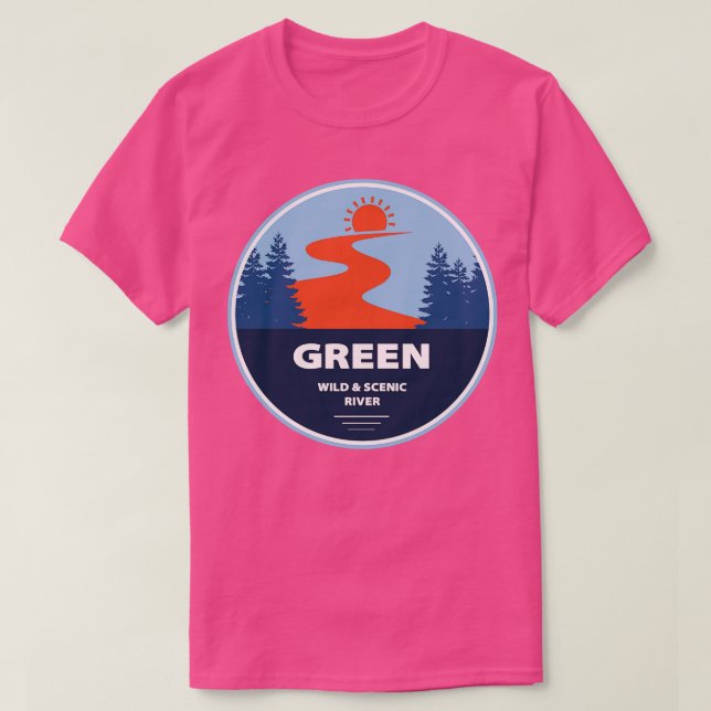 T-shirt Wild Vert Et Rivière Pittoresque (Design devant)