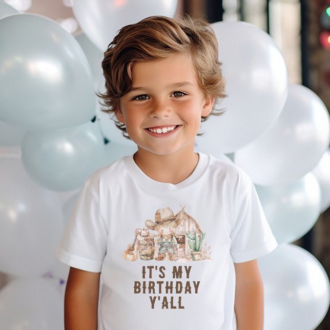 T-shirt Wild West Cowboy C'est mon anniversaire Y'all (Créateur téléchargé)