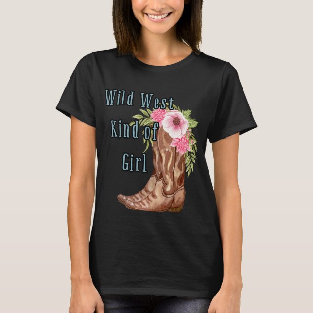 T-shirt Wild West genre de fille (Devant)