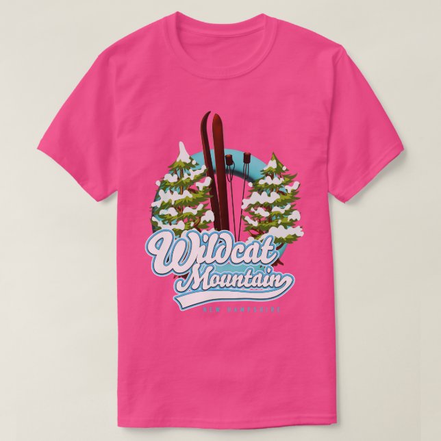 T-shirt Wildcat Mountain nouveau hampshire retro ski (Design devant)