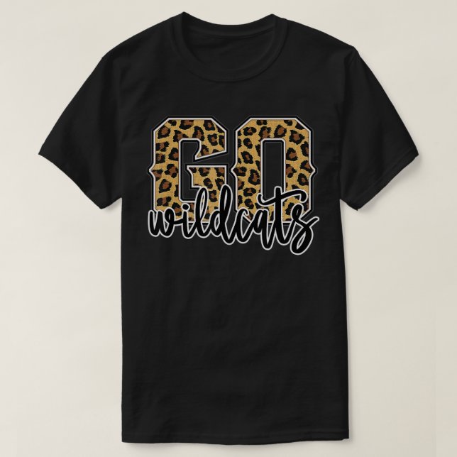 T-shirt Wildcats Go Wildcats Empreintes de léopard femmes  (Design devant)