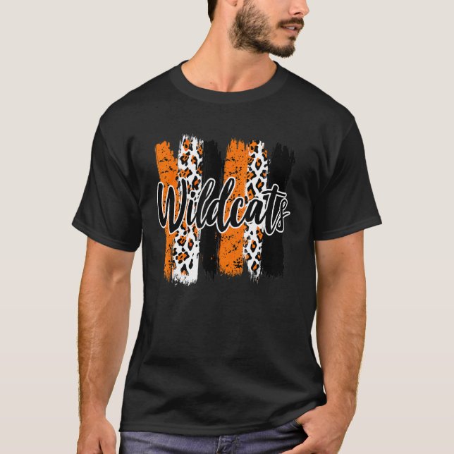 T-shirt Wildcats School Sports Fan Team Spirit Mascot (Devant)
