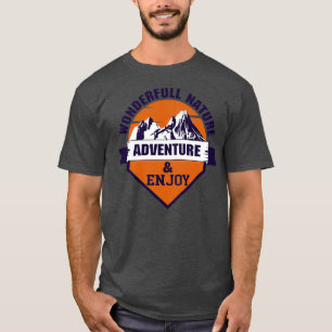 T-shirt Wilderness Nature Style Dessin à la main Vintage R