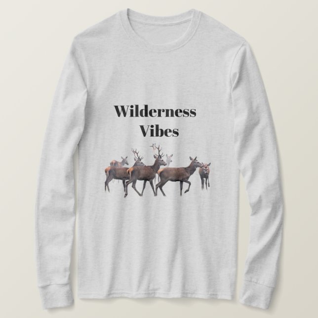 T-shirt Wilderness Vibes Long Sleeves Top (Design devant)