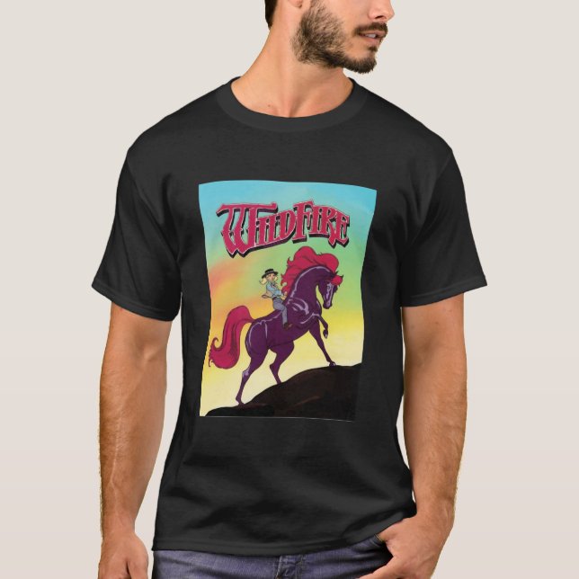 T-shirt Wildfire - 80s cheval dessin animé Classic Copy (Devant)