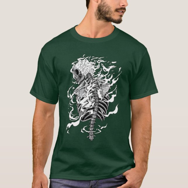 T-shirt Wildfire Skeleton cadeau Halloween (Devant)