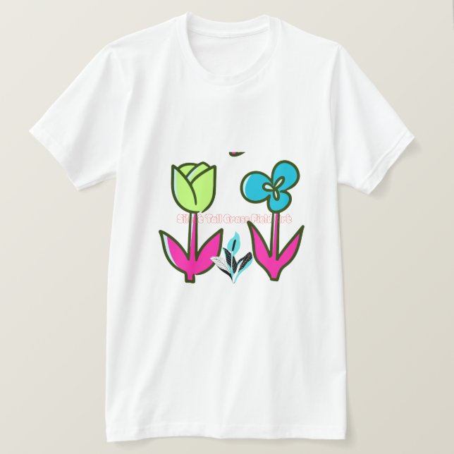 T-shirt Wildflower Botanical Art - Nature Illustration  (Design devant)