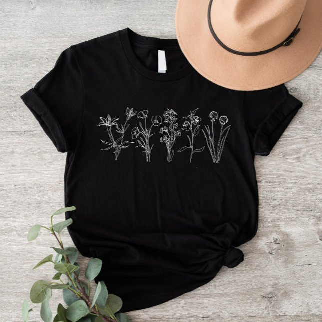T-shirt Wildflower Botanical Boho Floral Garden White (Créateur téléchargé)