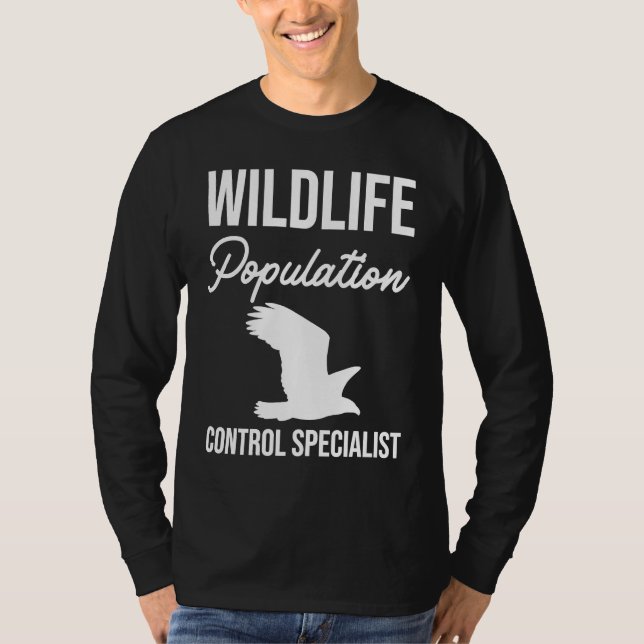 T-shirt Wildlife Population Control Specialist (Devant)