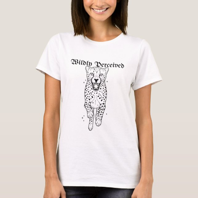 T-shirt Wildly Perceived — Cheetah Gothic Blackletter (Devant)