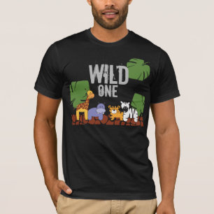 T-shirt WILI ONE Safari Jungle Thème Premier anniversaire