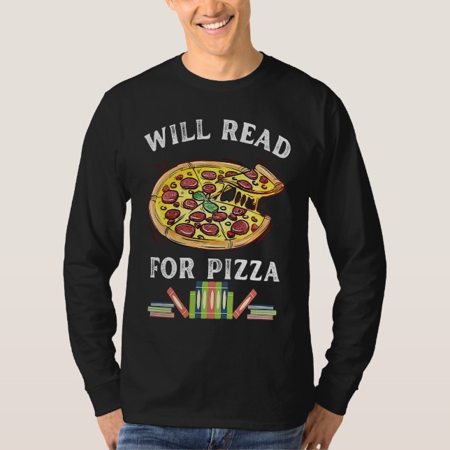 T-shirt Will Read For Pizza 90s Kids Reading Program  Read (Devant)