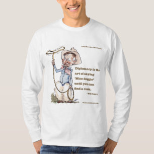 T-shirt Will Rogers & Quote à manches longues