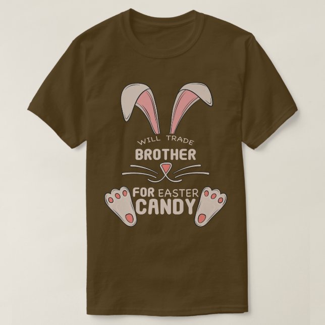 T-shirt Will Trade Brothers for Easter Candy Eggs Enfants  (Design devant)