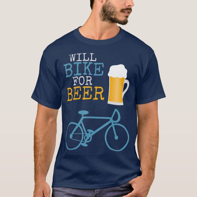 T-shirt Will Vélo Pour Bière Vélo Vélos Vélo Vélos Stein (Devant)