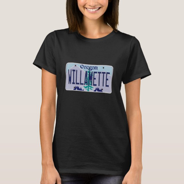 T-shirt Willamette Valley Vin Pays Oregon OU Licence (Devant)
