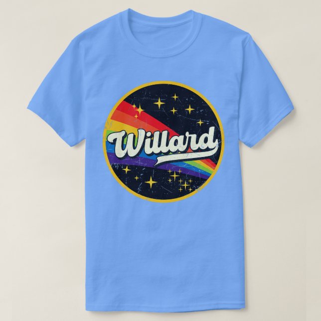 T-shirt Willard Arc-en-ciel dans l'espace GrungeStyle Vint (Design devant)