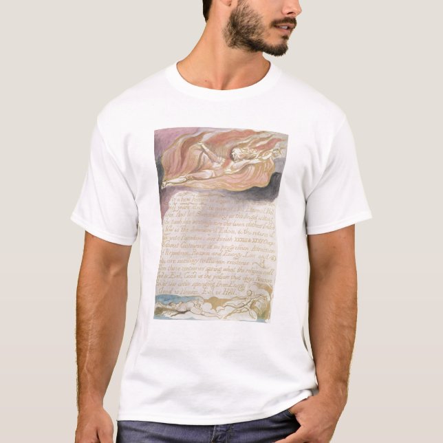 T-shirt William Blake | "comme nouveau ciel est commencé " (Devant)