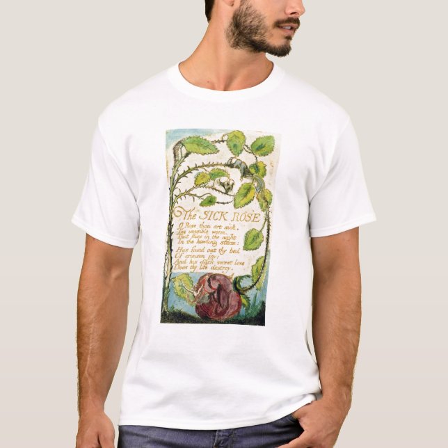 T-shirt William Blake | le rose malade, des chansons (Devant)