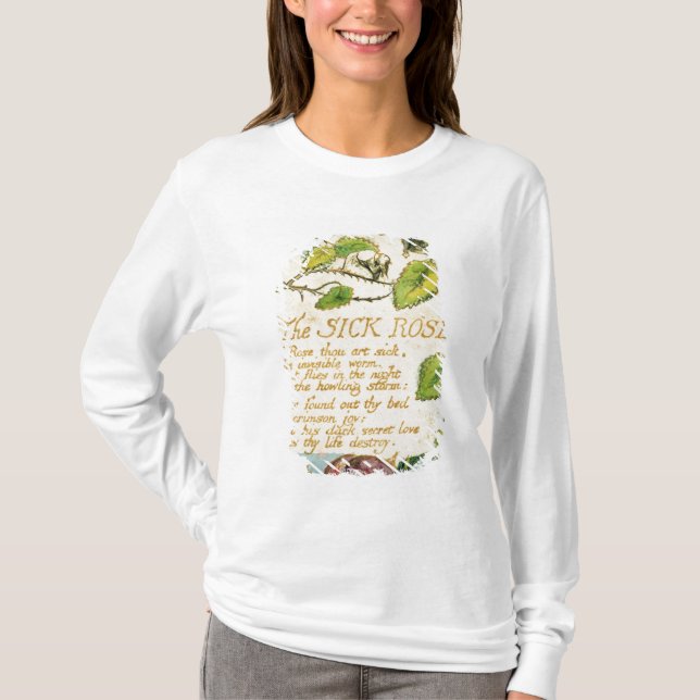 T-shirt William Blake | le rose malade, des chansons (Devant)