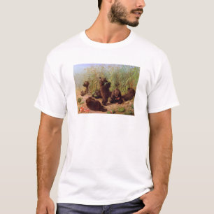 T-shirt William H. Barbe - Ours dans le Patch de la pastè