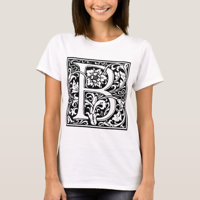 T-shirt William Morris Alphabet "B" (Devant)